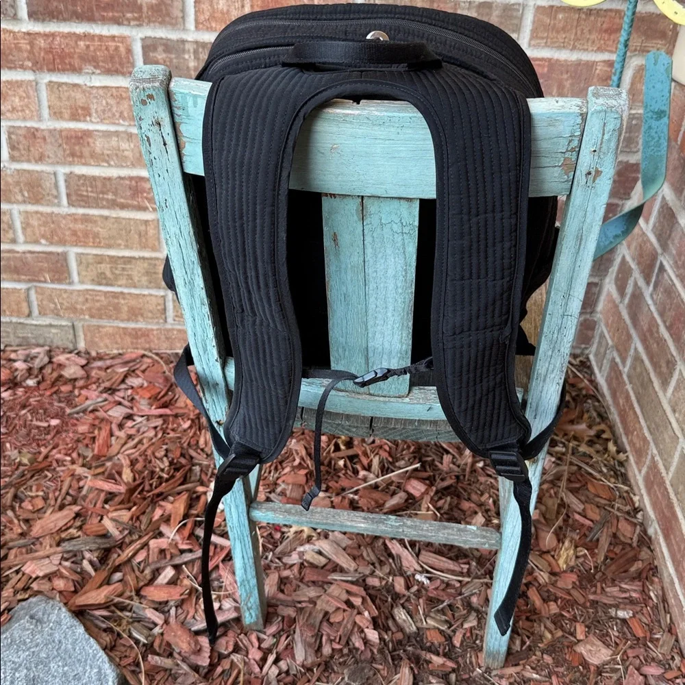 Vera Bradley Black Quilted Campus Backpack~pls read!